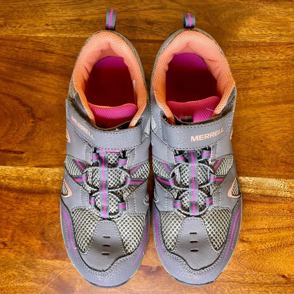 Merrell Girls 6.5 Trail Chaser Hiking Shoes Sneakers Gray Pink - Picture 7 of 11
